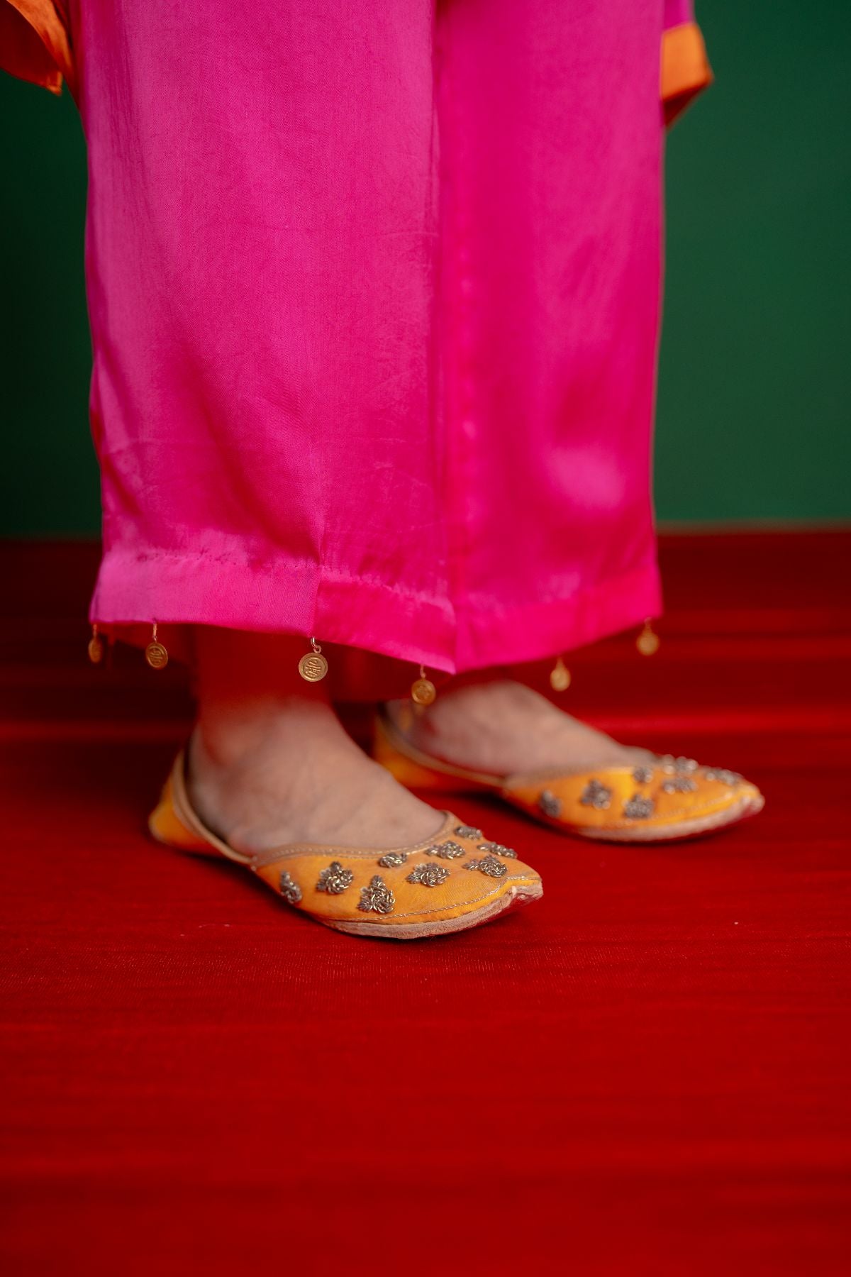 Rust Orange Printed Kurta Set