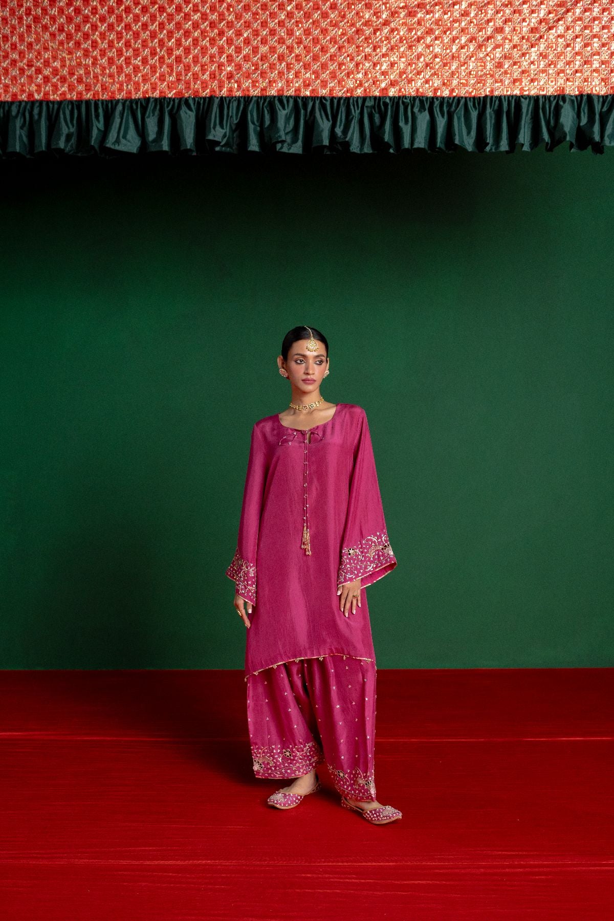 Fushia Pink Farshi Salwar Suit