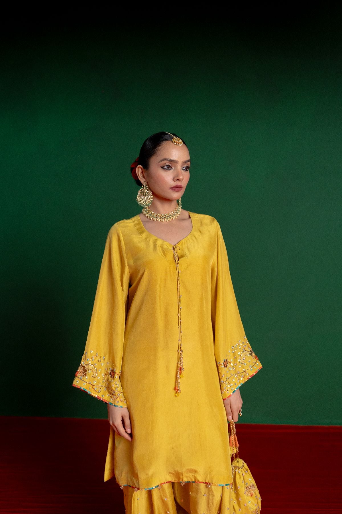 Yellow Farshi Salwar Suit