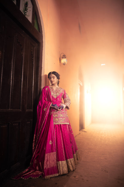 Heer - Rani Pink kurti Lehnga