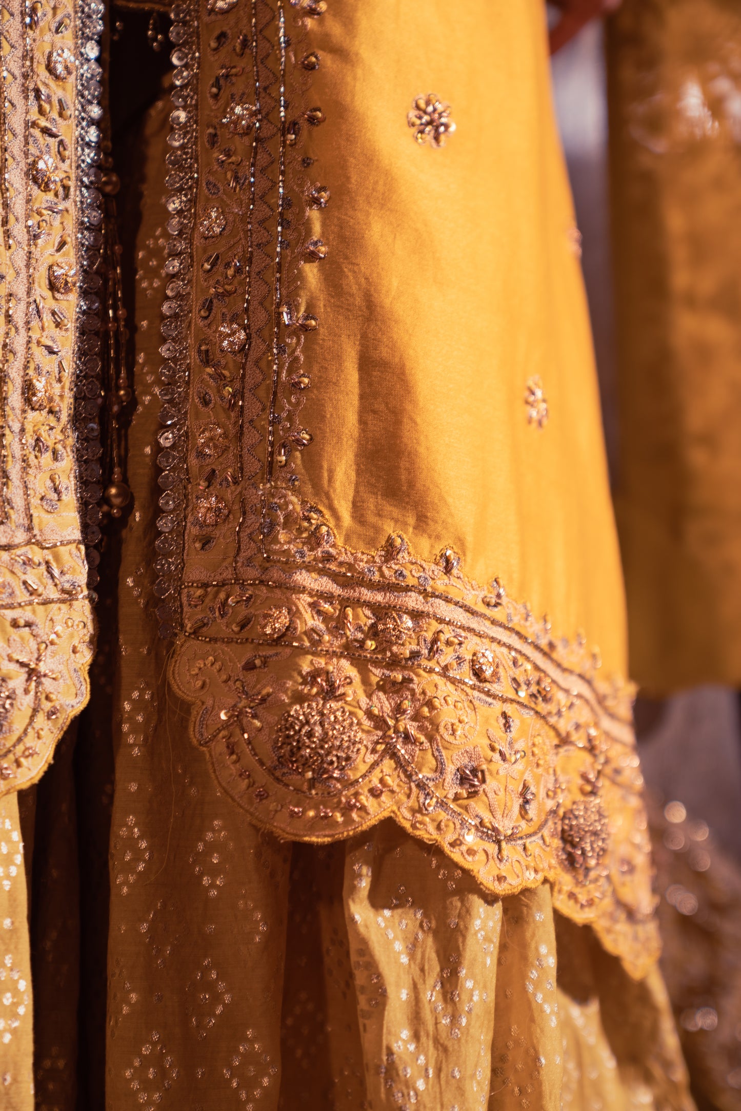 Sahiba - Yellow Jacket Sharara Set