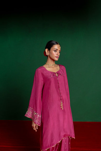 Fushia Pink Farshi Salwar Suit