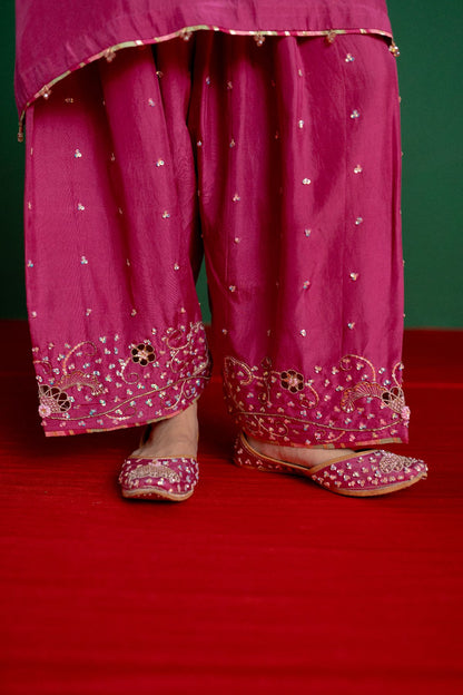 Fushia Pink Farshi Salwar Suit