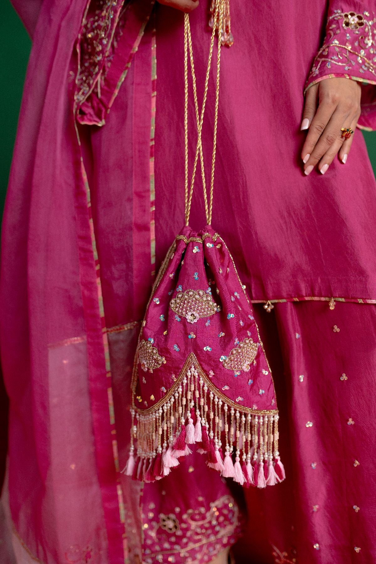 Fushia Pink Farshi Salwar Suit