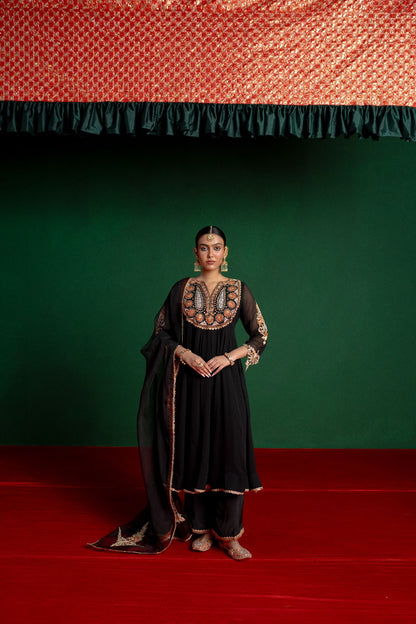 Black Paisley Anarkali